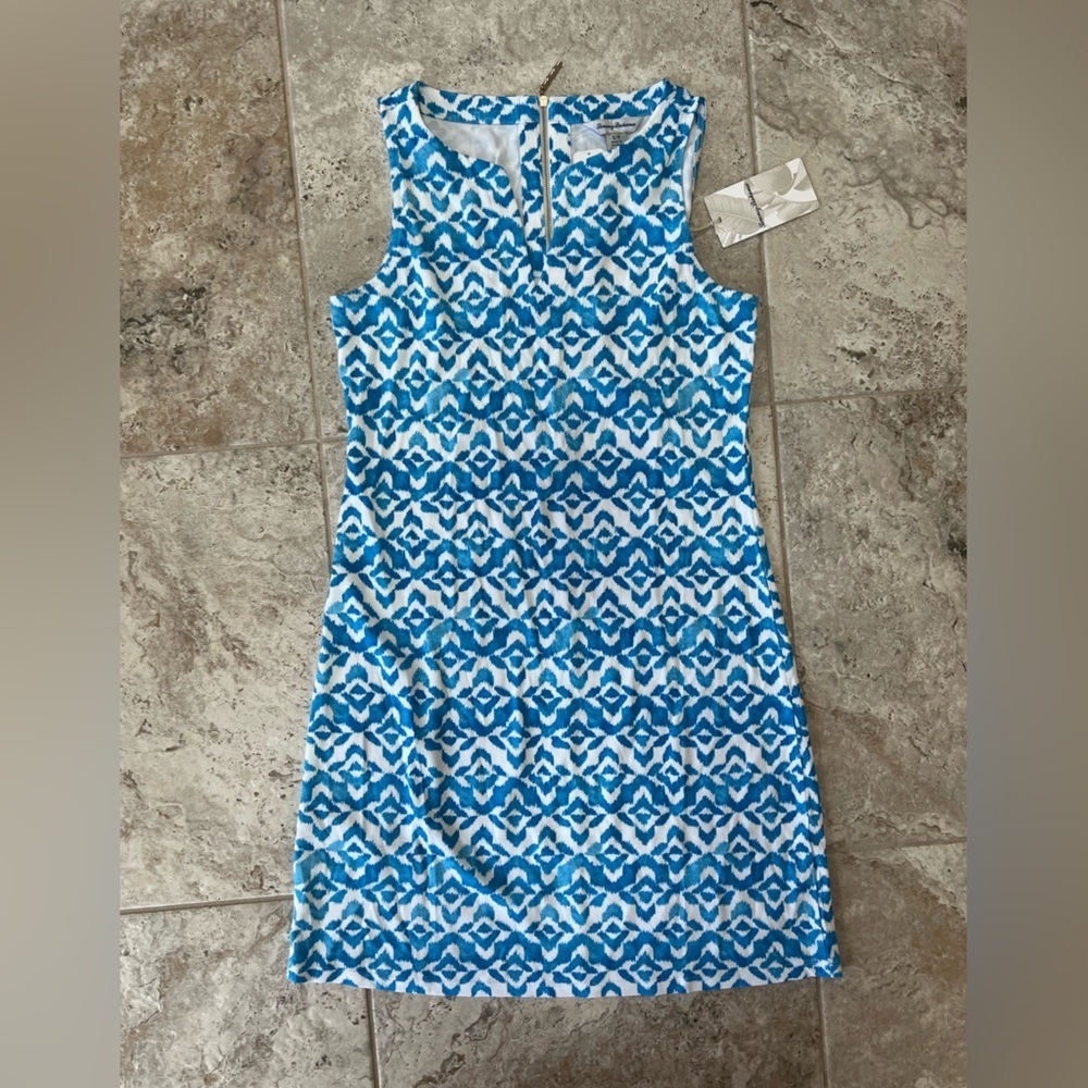 Tommy Bahama NWT Darcy Coastal Tiles Sleeveless Dress in Como Blue, size S - Picture 13 of 14